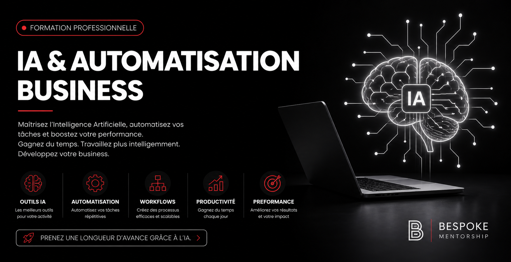 Débuter et maîtriser l’IA pour automatiser, structurer et accélérer son business